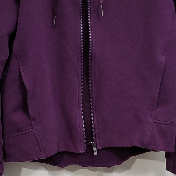 Lululemon Scuba Full Zip Hoodie Women’s Size 8 Dark Purple Thumbholes - Picture 9 of 11